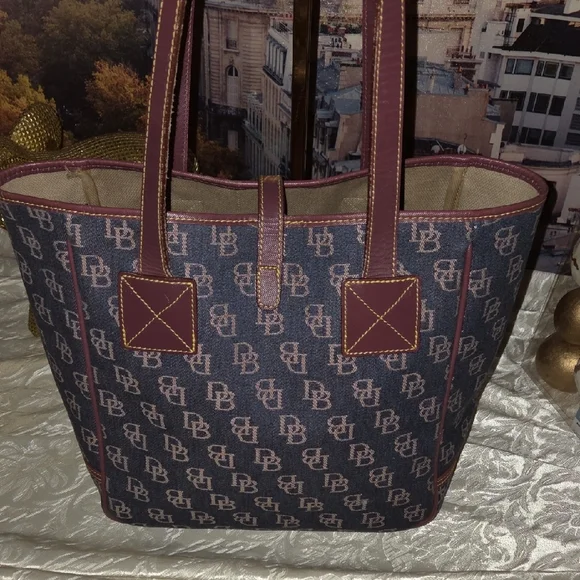 Dooney & Bourke Denim Monogram Tote - Picture 4 of 10